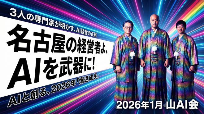 名古屋 山AI会 - 2026年、もう不可避!中小企業のAI、正しい向き合い方とは